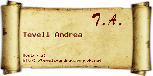 Teveli Andrea névjegykártya